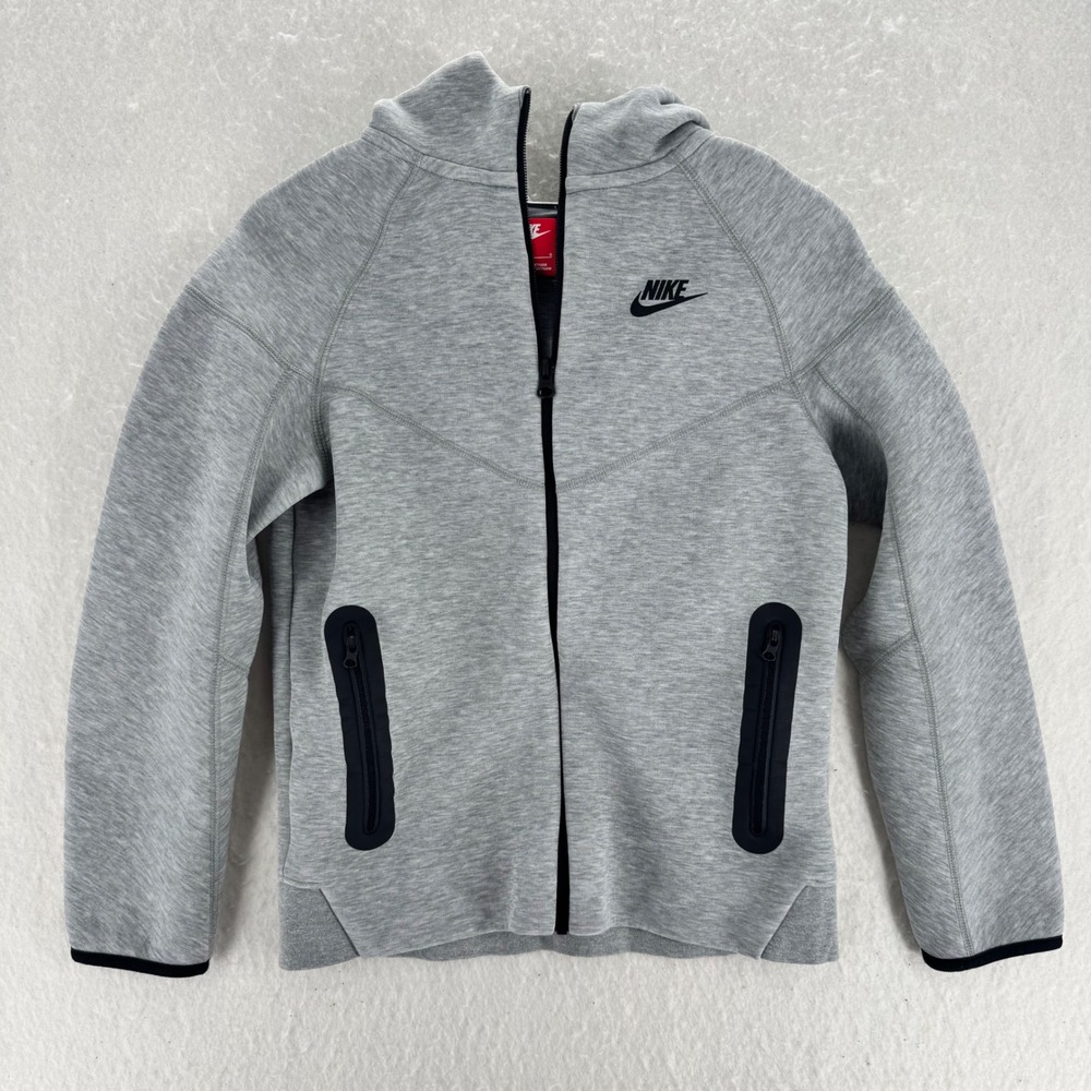 Nike - Tech Fleece Full-Zip Hoodie FD3285-063 - Grey - L - Kids